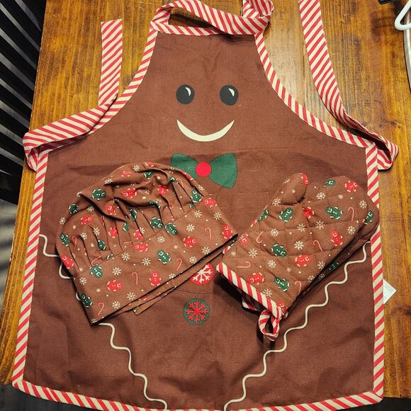 Livarno Home Children's Set 4-Piece Gingerbread Apron Set - Picture 3 of 4